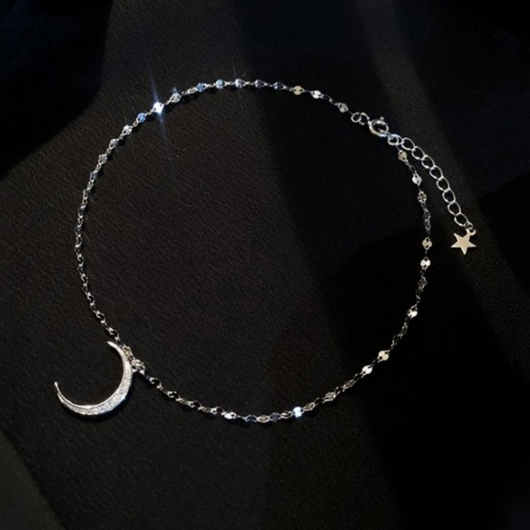 Boutique Jewelry - NEW 925 Silver Moon Adjustable Ankle Bracelet